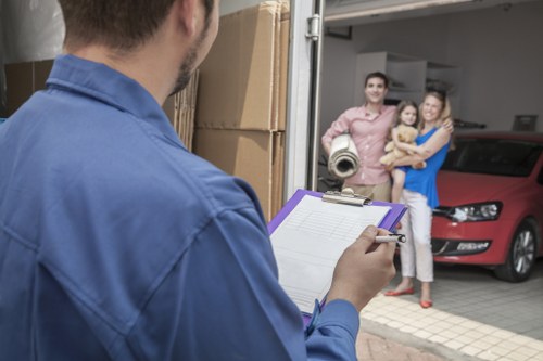 Removal team reviewing a customer complaint form
