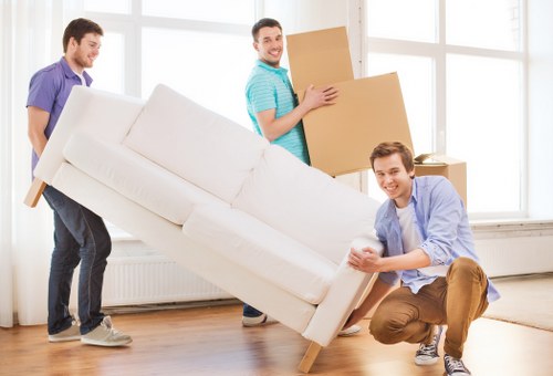 Business relocation process in Brent with organized office setup