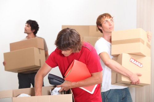 Securely loaded removal vehicle with protected furniture