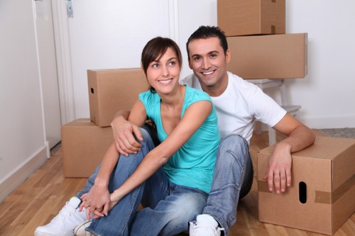 Brent removal company team completing a careful moving job