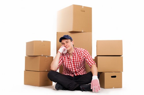 Removal van loaded for a local house move in Brent neighbourhood