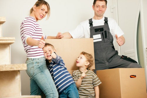Packing boxes and furniture for a Brent relocation